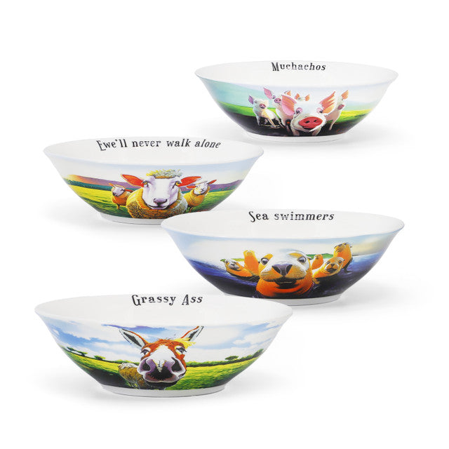 NEW Beyond The Herd Set Of Bowls